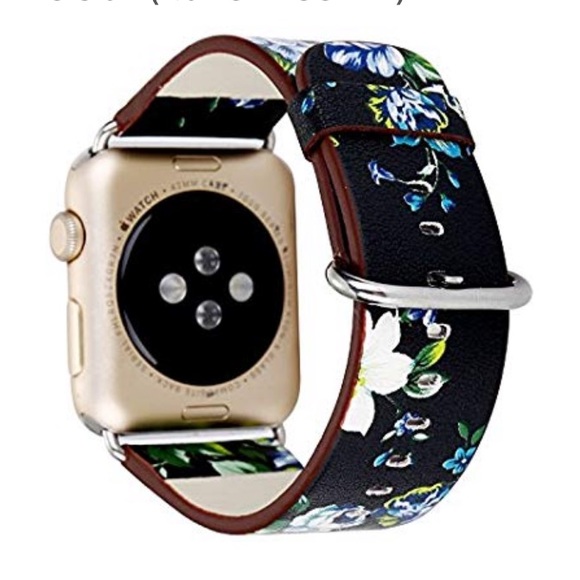 Accessories | 42mm44mm Floral Print Apple Watch Leather Band | Poshmark